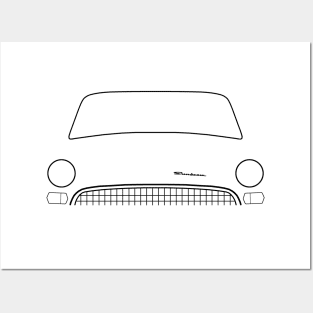 Sunbeam Tiger Mk II classic 1960s British car minimalist black outline graphic Posters and Art